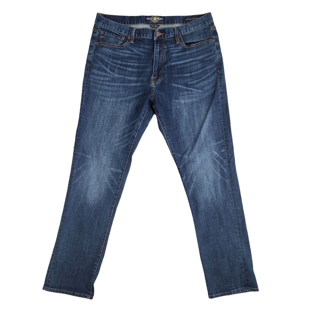 Lucky Brand 410 Athletic Slim Jeans Men’s 36x32 (Actual 38x31.5) Dark Wash